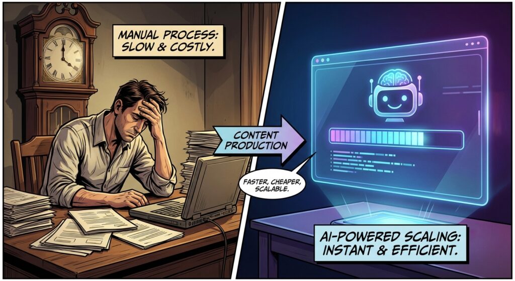 آموزش رایگان تولید محتوا با هوش مصنوعی: راهنمای سئوکاران برای اتوماسیون رشد