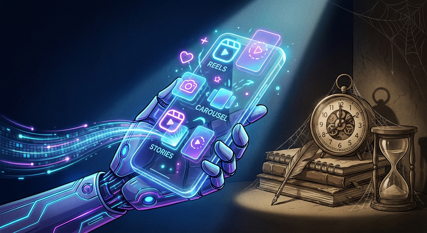 تولید محتوا اینستاگرام با هوش مصنوعی: راهنمای کامل رشد سریع در ۲۰۲۵