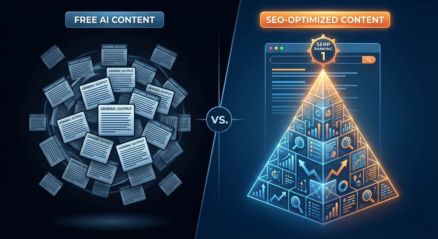 سایت تولید محتوا با هوش مصنوعی رایگان ۲۰۲۵: محدودیت‌ها و جایگزین سئومحور